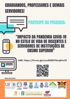 Pesquisa: Impacto da Pandemia da COVID-19 no Estilo de Vida de Discentes e Servidores de Instituições de Ensino Superior